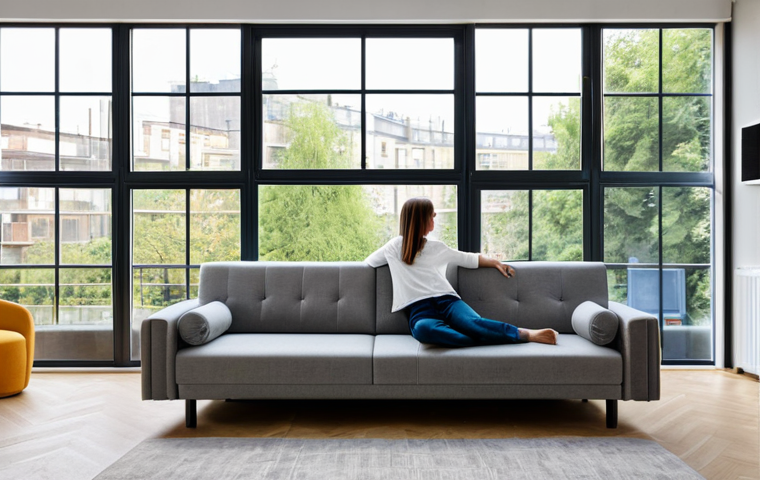 **
"A modern apartment interior showcasing flexible design: convertible furniture (sofa-bed, adjustable desk), large windows providing natural light, modest and family-friendly décor. Safe for work, appropriate content, fully clothed figures enjoying the space. Perfect anatomy, correct proportions, natural pose, well-formed hands, proper finger count, natural body proportions, professional photography, high quality."
**